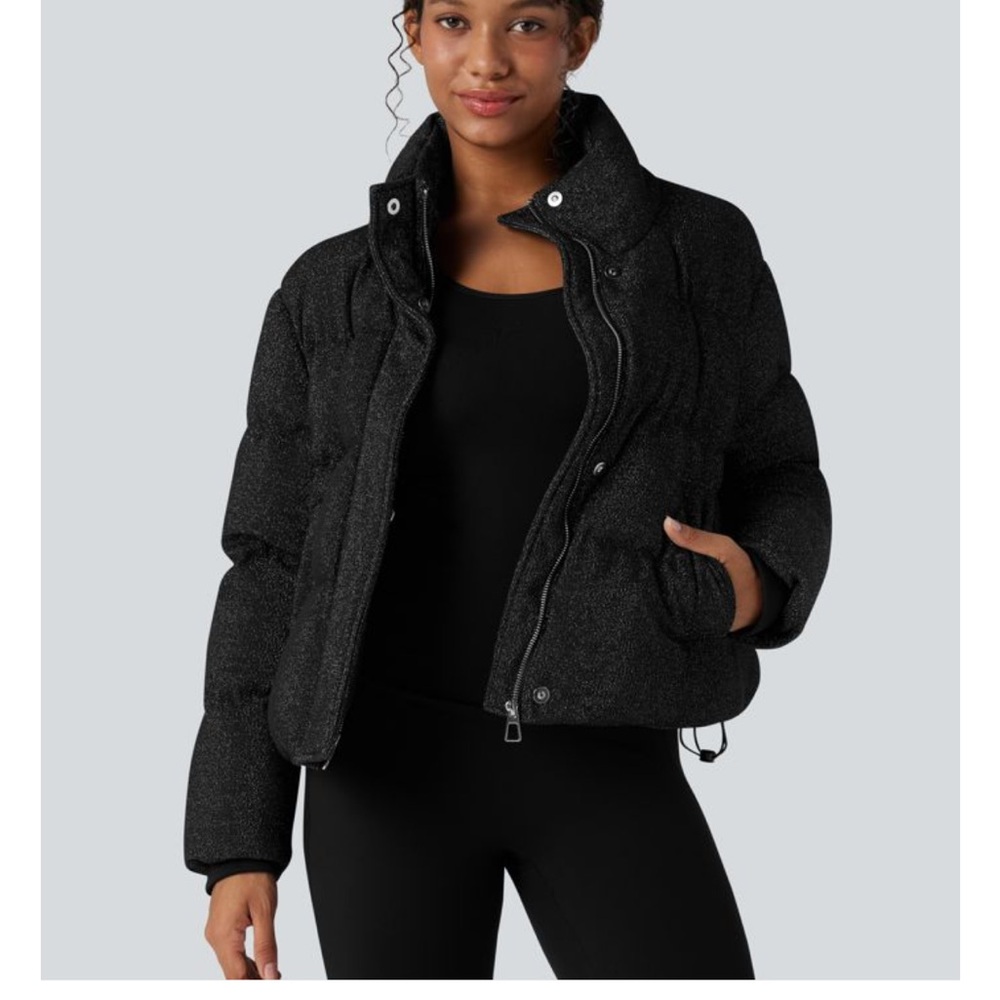 Halara Black Women's Quilted Puffer Jacket - Lightweight Winter Coat -XL